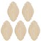 Unfinished Pine French provincial Style Plaque, Small, 5-Pack